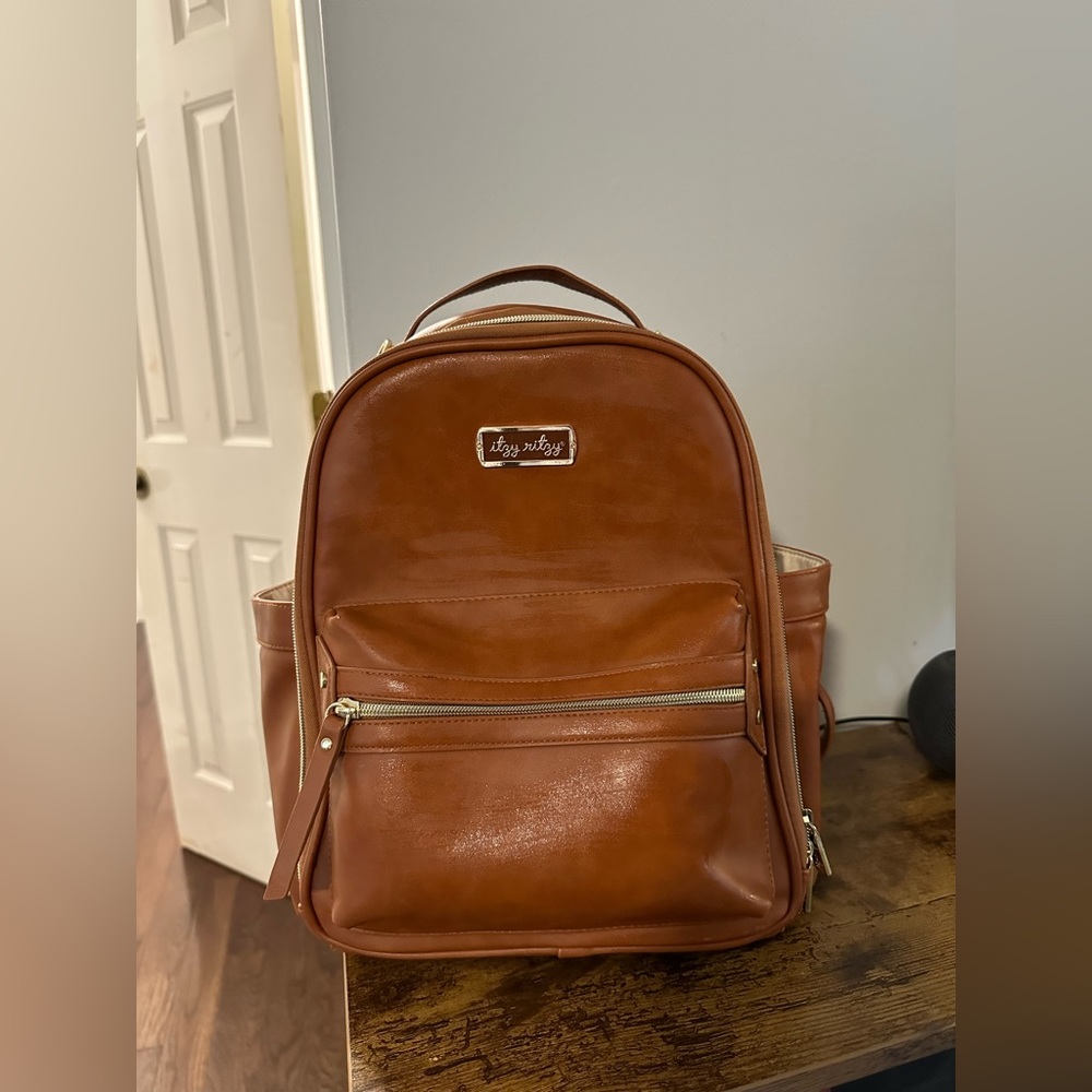 Itzy Ritzy Mini Cognac Diaper Bag